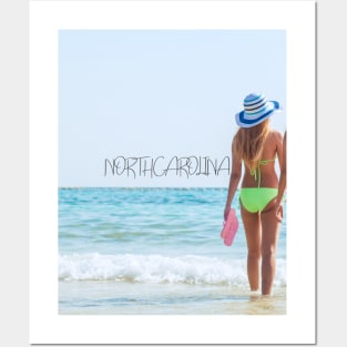 North Carolina - beautiful beach lovers holiday shirt Posters and Art